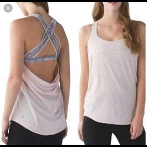 Lululemon athletica Free To Be Wild  Sports Bra Strappy Scoop purple Top size 8